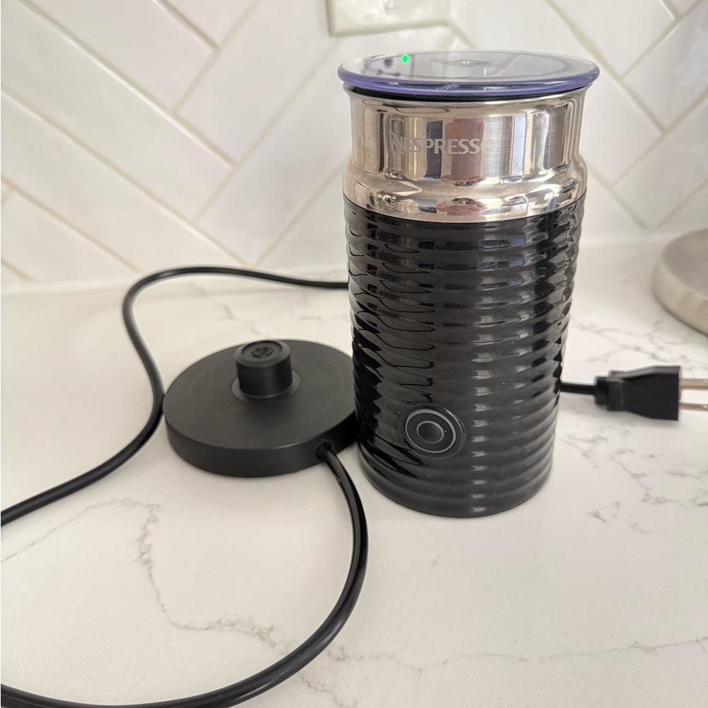 Nespresso Black and Silver Electric Milk Frother